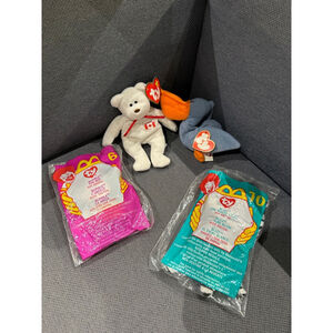 Ty Beanie Babies McDonald's Plush Toys Lot of 4 Teenie Beanies
